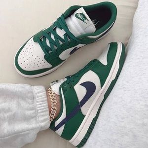 Nike Dunk Low Gorge Green Midnight Navy Womens Sneakers DD1503-300